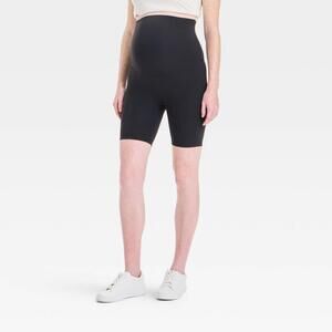 Over Belly High-Rise Active Maternity Bike Shorts - Isabel Maternity
